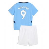 Manchester City Erling Haaland #9 Fußballbekleidung Heimtrikot Kinder 2024-25 Kurzarm (+ kurze hosen)